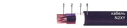Кабель N2XY/FRZ 4х1,5(ож)-0,400